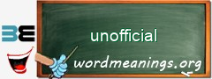 WordMeaning blackboard for unofficial